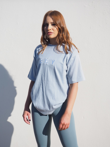 GRY BOYFRIEND TEE // SKY BLUE