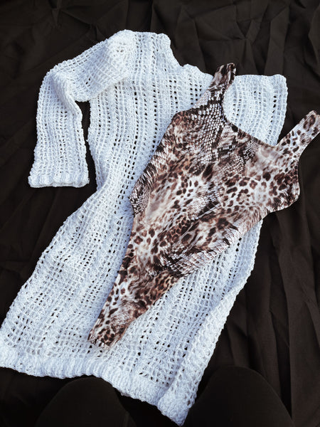 Alyse Crochet One sleeve Dress